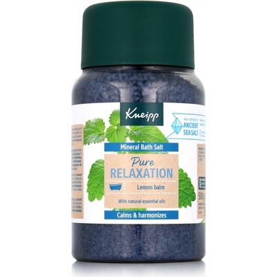 Kneipp Pure Relaxation Lemon Balm soľ do kúpeľa s minerálmi 500 g