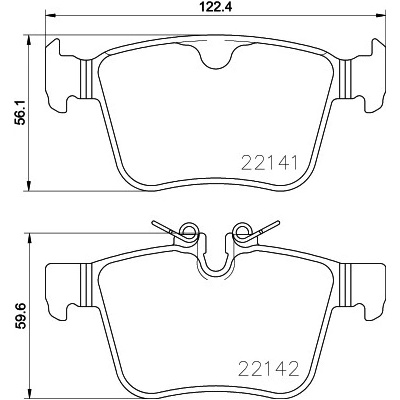 BREMBO Sada brzdových platničiek kotúčovej brzdy P86029