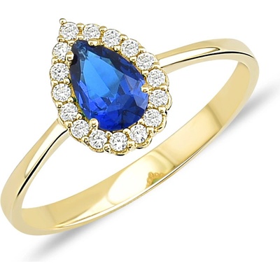 Lillian Vassago Zlatý prsten s barevným sklem a zirkony LLV11 SGR001YDSF