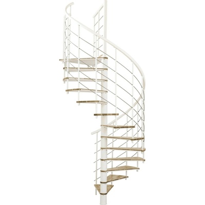 Minka STAIRS Kombinované točité schodisko Fusion dub/biela pr. 160 cm