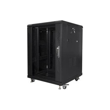 Lanberg Комуникационен шкаф, Lanberg rack cabinet 19" free-standing 15U/600x600 (flat pack) black (FF01-6615-12B)
