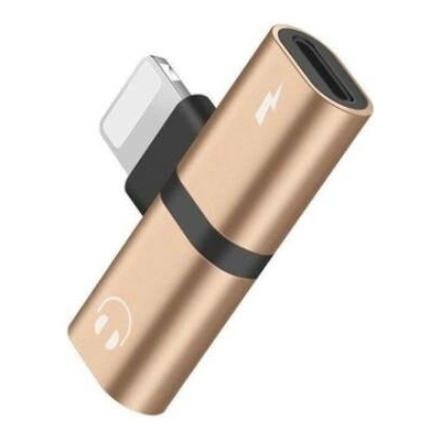 Rozbočovací adaptér Apple lightning (2x lightning) Barva: Zlatá