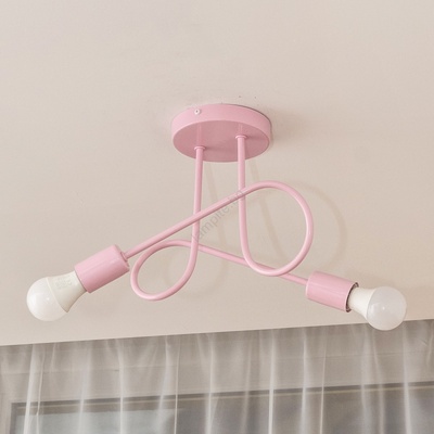 Плафониера OXFORD 2xE27/15W/230V розова (HE1754)