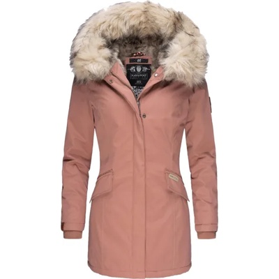 Navahoo Cristal дамско зимно яке с качулка и кожа, теракота (N-W-144-CRISTAL-terracotta-804)