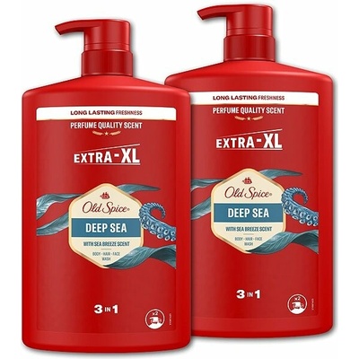 OLD SPICE Deep Sea Sprchový gél 3 v 1 2× 1000 ml
