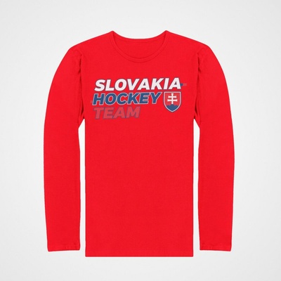 Tričko s dlhým rukávom Slovakia Hockey Team červená