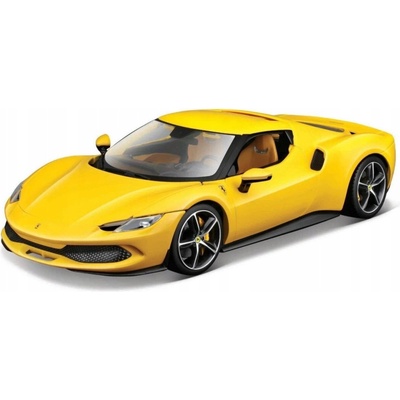 Bburago Ferrari 296 GTB18-16018 ŽLUTÉ ITALSKÉ AUTO 1:18