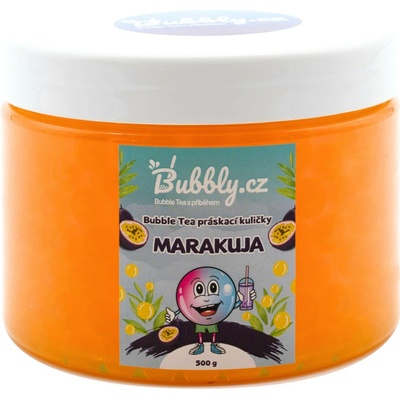 Bubbly.cz Domácí Bubble Tea Práskací kuličky marakuja 0,5 kg
