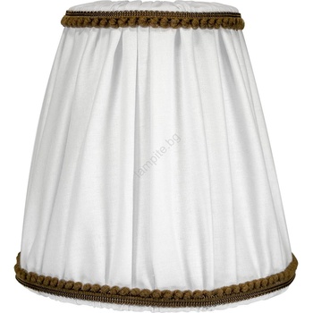 Duolla - Абажур за настолна и стояща лампа E27 пр. 15 см бяло/кафяво (DU603065)