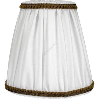 Duolla - Абажур за настолна и стояща лампа E27 пр. 15 см бяло/кафяво (DU603065)