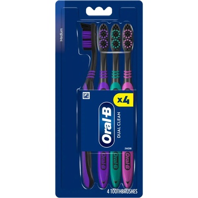 Oral-B Zubní kartáčky Dual Clean Medium 4 ks