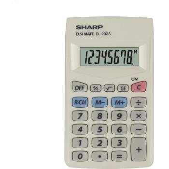 Sharp Джобен калкулатор, 8 цифри, sharp "el-233s" el233s (sh-el233s)