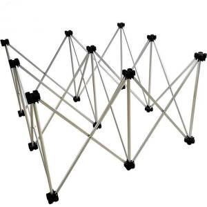 UNI Сгъваема работна маса алуминиева 115x115x73 см, до 600 кг (RV10951)