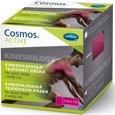 Cosmos Active kineziologická tejpovacia páska ružová 5 cm x 5 m