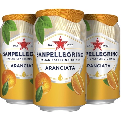 Sanpellegrino Aranciata pomeranč plech 24 x 330 ml