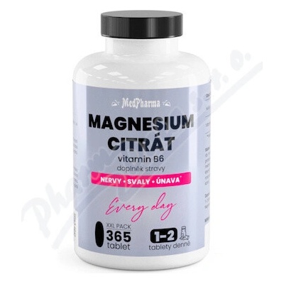 MedPharma Magnesium citrát+vitamin B6 365 tabliet