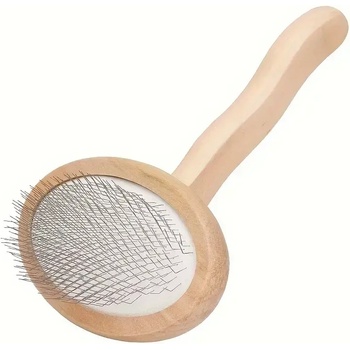 Ергономичен овален сликер с бамбукова дръжка, голям