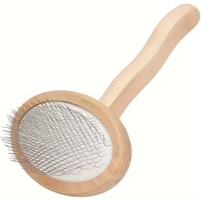 Ергономичен овален сликер с бамбукова дръжка, голям