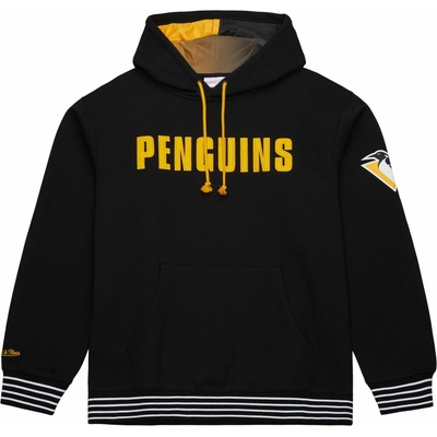 Mitchell & Ness Pánska mikina Pittsburgh Penguins NHL Playmaker Fleece Hoodie Vintage Logo