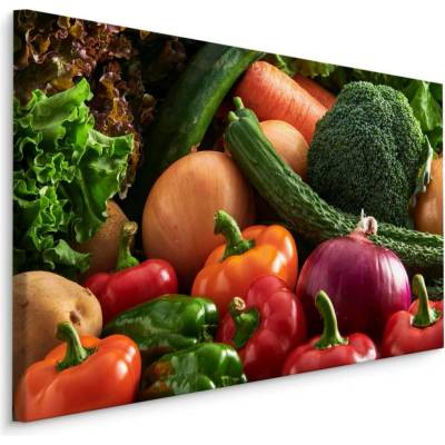 Moderní obraz na plátně do kuchyně Paprika A Cibule Varianta: 90x60