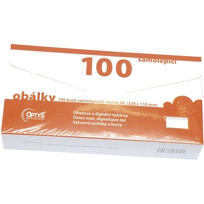 OPTYS 1713 Samolepicí obálky bez okýnka - DL - dlouhé - (100 ks)