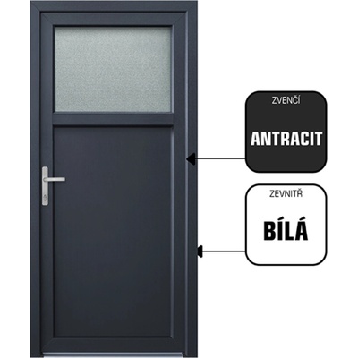 CanDo DRAVA bílá/antracit levé 98 x 208 cm – Sleviste.cz