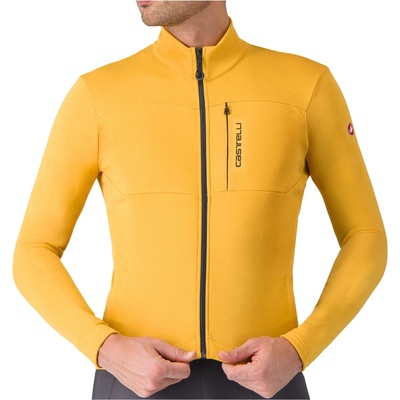 Castelli Мъжка фланелка с дълъг ръкав за колоездене Castelli Unlimited Trail 2 Jersey Cycling jersey - Goldenrod / Dark Grey - размер XXL (056-3782-0216)