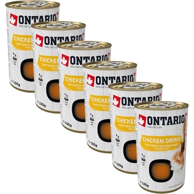 ONTARIO Cat пилешки напиток 6 x 135 г