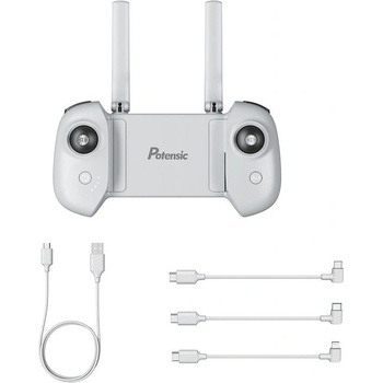 Potensic Резервно дистанционно управление Potensic за ATOM 4K + захранващ кабел и 3 кабела за свързване на телефони (ATMCON-S)