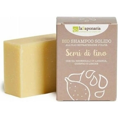 laSaponaria Tuhé mýdlo na tělo a vlasy 2v1 se lněným olejem BIO (100 g)