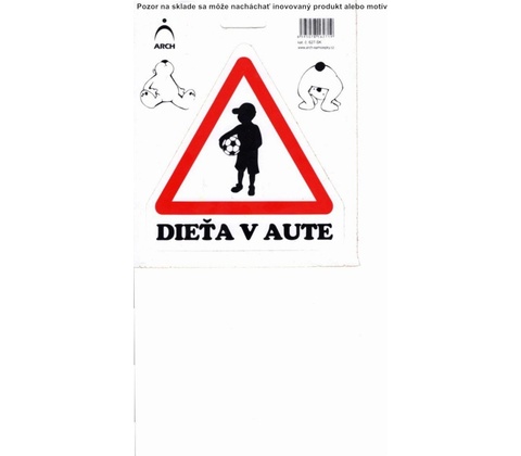 Piktogram Dieťa v aute!