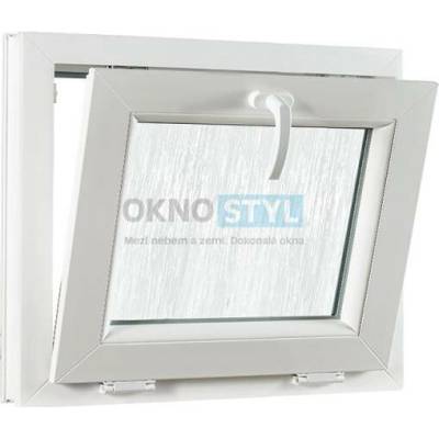 OKNOSTYL.cz plastové okno sklopné sklo kůra REHAU 6000 x 5500 mm Bílá