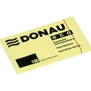 DONAU eco block 127 x 76 mm yellow eco 100 adhesive sheets