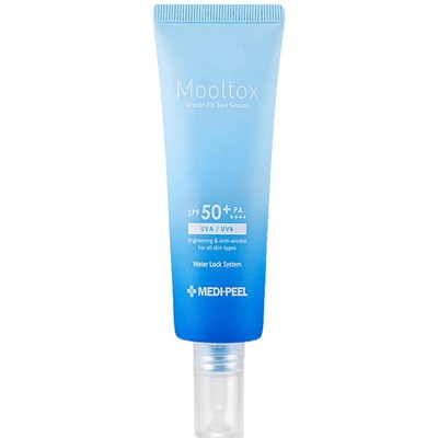 Medipeel Слънцезащитен серум за лице със SPF50+PA++++, 10 вида хиалуронова киселина и серамиди 50мл. Medi-Peel Aqua Mooltox Water-fit Sun Serum