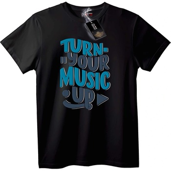 NOONEBRAND Тениска Включи музиката - 2XL, Black