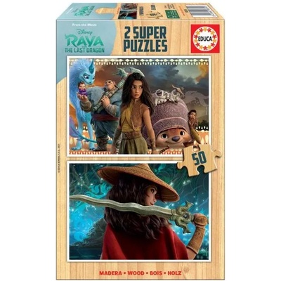 Educa Пъзел Educa от 2 х 50 части - Рая и последният Дракон (EDU18879)