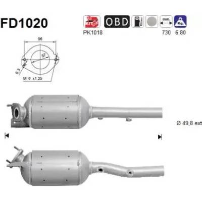 AS Filtr pevných částic ASA FD1020