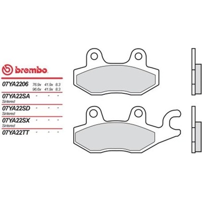 Přední brzdové destičky Brembo Benelli 125 CAFFE' NERO right 2008 - směs 06