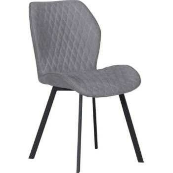 Image 1 of Carmen Трапезен стол Carmen FANO, до 100kg, дамаска, прахово боядисана метална база, сив (bt-3532120)