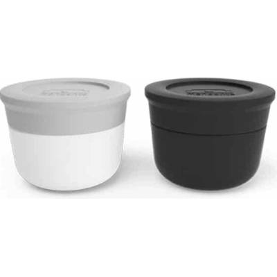 Monbento sada 2 ks omáčníků MB Temple S grey Coton + black Onyx