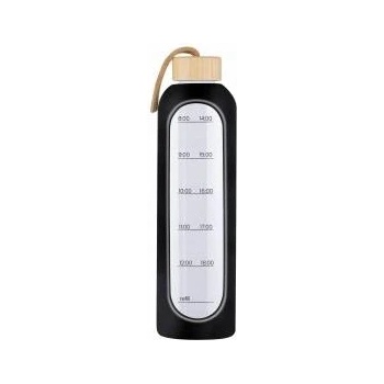 KiCA Glass bottle KiCA Hydro Glass 1000 ml - black