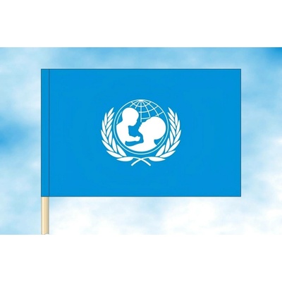 LIBEA, s.r.o. Vlajka UNICEF Rozměr: 30×45 cm, Uchycení: Návlek na žerď