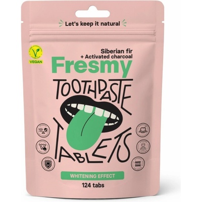 Fresmy Siberian Fir & Activated Charcoal v tabletách 124 ks