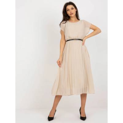 Plisované midi šaty -DHJ-SK-8839-1.23X beige