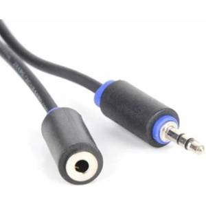 Royal Кабел Royal CABLE-423/1.5 Slim, от 3.5mm жак(м) към 3.5mm жак(ж), 1.5m, черен