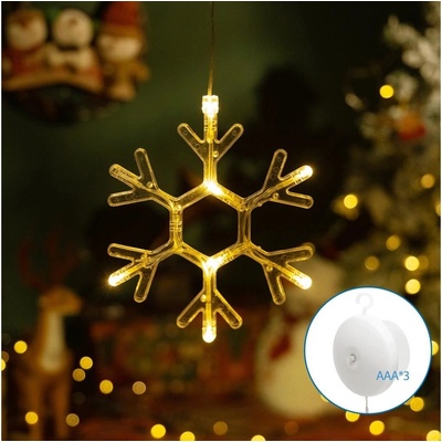 Aigostar B.V. Aigostar LED Vianočná dekorácia LED/3xAAA teplá biela vločka 19cm AI1279
