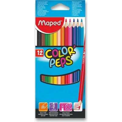 Maped Color Peps trojhranné pastelky 12 barev