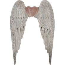 Zinková antik nástěnná dekorace andělská křídla Wings Angel 79*6*113 cm Clayre & Eef