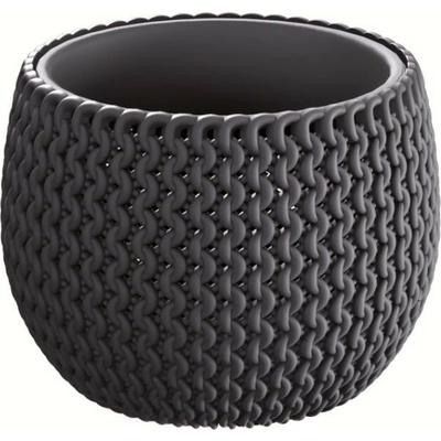 PROSPERPLAST Kvetináč s vkladom SPLOFY BOWL 18 cm antracit