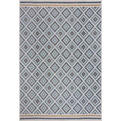 Flair Rugs Жълто-син килим за открито и закрито 200x290 cm Zia Trellis - Flair Rugs (503119377458)